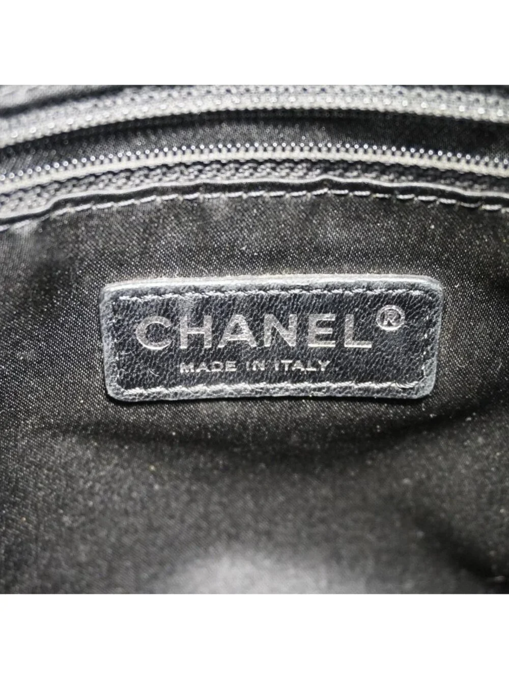 Chanel Tote Bag Paris Biarritz Canvas Navy Black Silver
